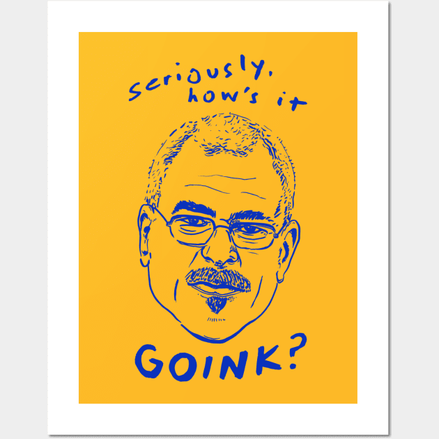 How's it Goink? (blue) Wall Art by Fastbreak Breakfast